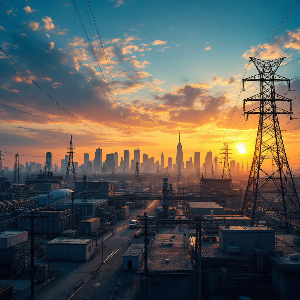 Power transmission infrastructure supporting reliable electricity supply for industrial and urban operations