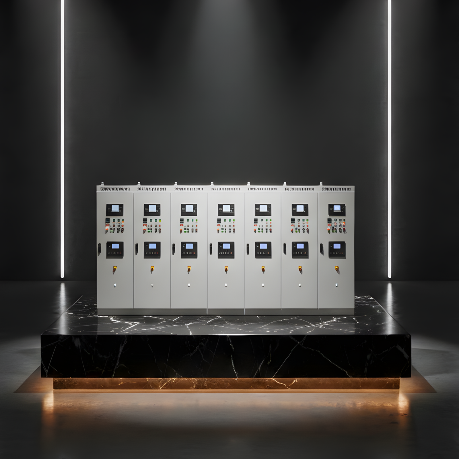 Industrial electrical control panels for power distribution and generator management