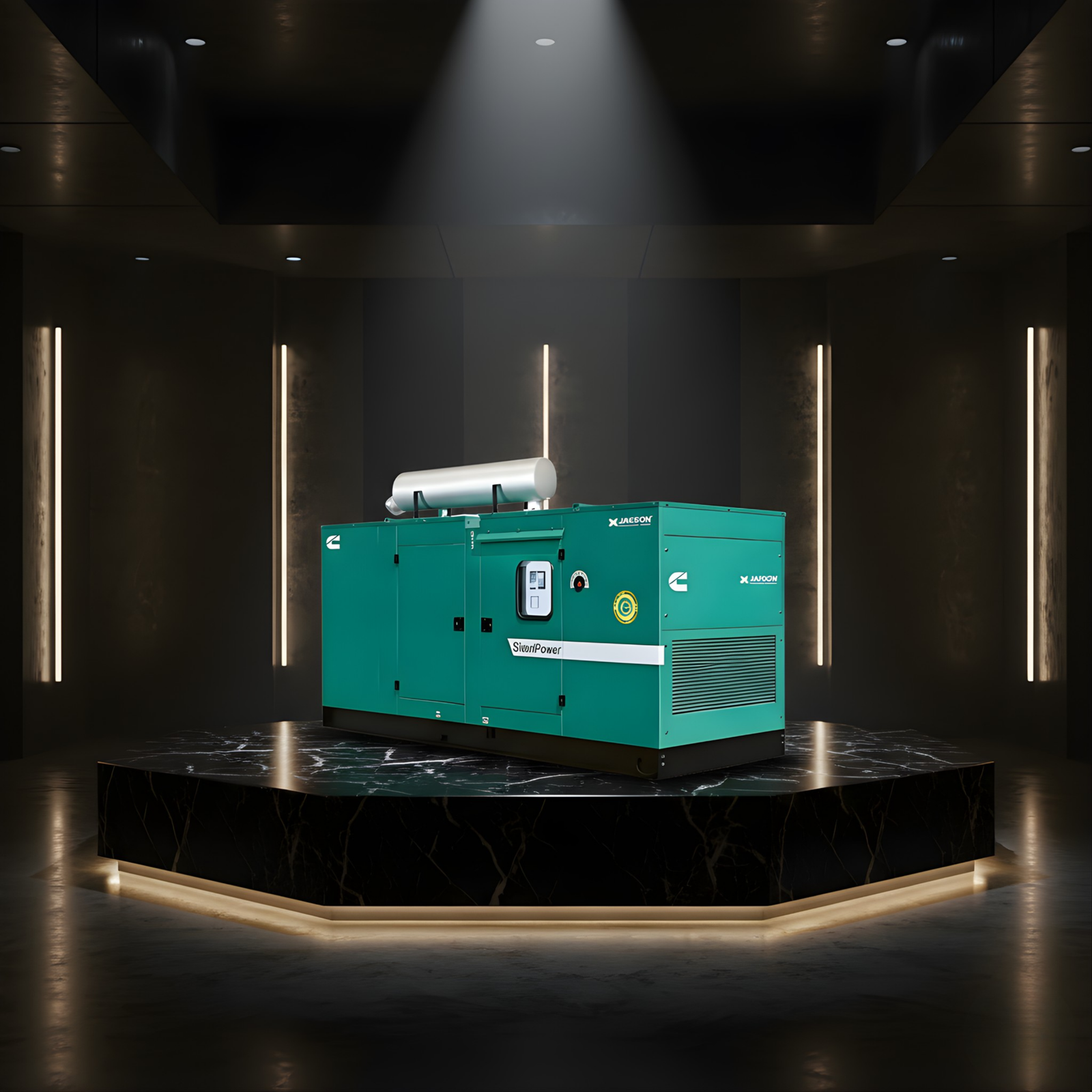 Silent Power diesel generator with soundproof enclosure for industrial and commercial backup power