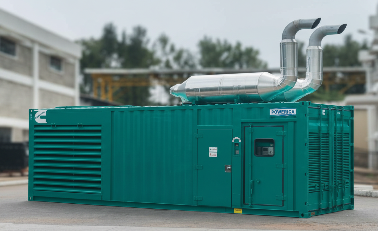 Containerized diesel generator installed by PowerGenCo Engineering Company in Chennai