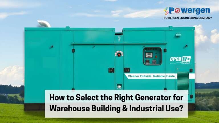 Gensets Chennai – CPCB IV+ compliant industrial diesel generator for warehouse and industrial use by Powergen Engineering Company