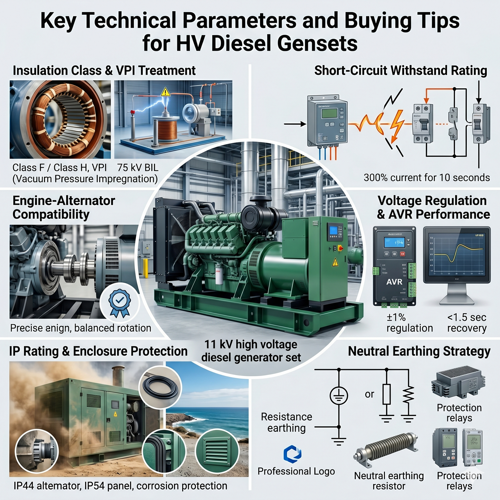 High voltage diesel generator 11kV India