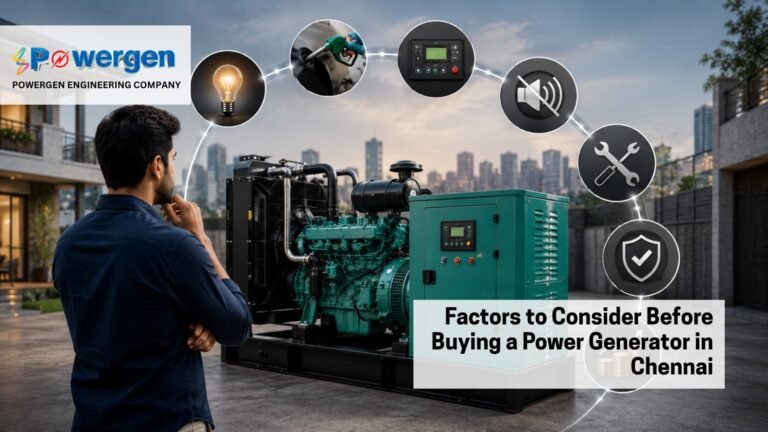 Factors to Consider Before Buying a Power Generator in Chennai